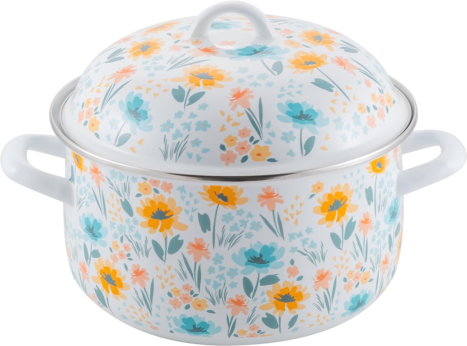 6 Quart Porcelain Enamel Dutch Oven, Light Blue